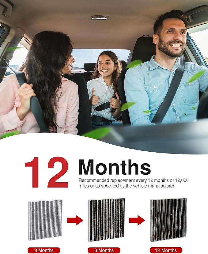 Puroma Cabin Air Filter with Activated Carbon, Replacement - Image 6