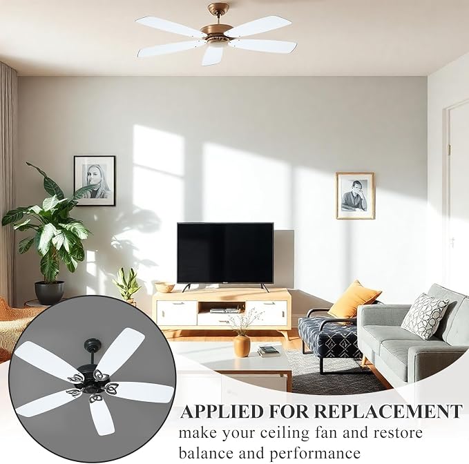 5 Pack Replacement Fan Blades for 42"/52" Ceiling Fan Waterproof Blades - Image 6