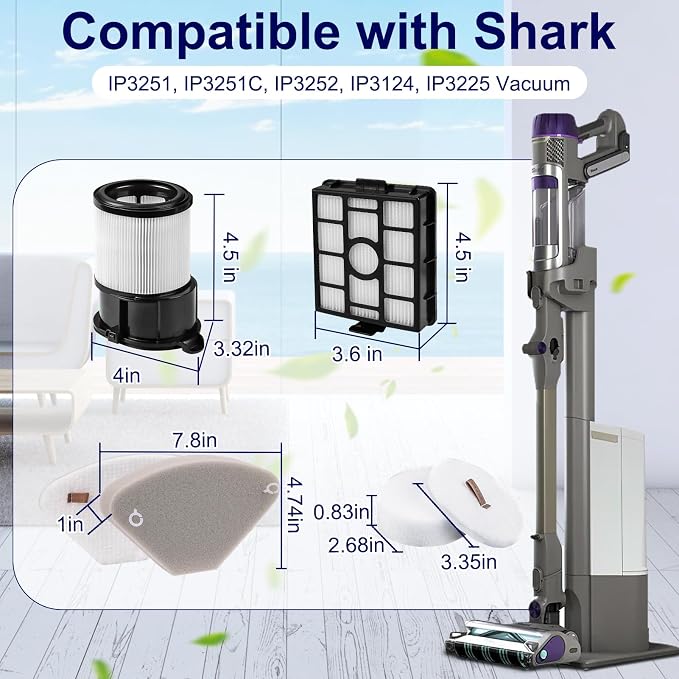Replacement for Shark IP3251, IP3124 Vacuum, 2 Auto-empty Dock Hepa Filter - Image 2