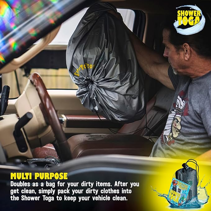 Shower Toga - Wearable Shower Garment, Privacy RV & Camping Shower, Surf Poncho, Shower Tent, or Portable Changing Room