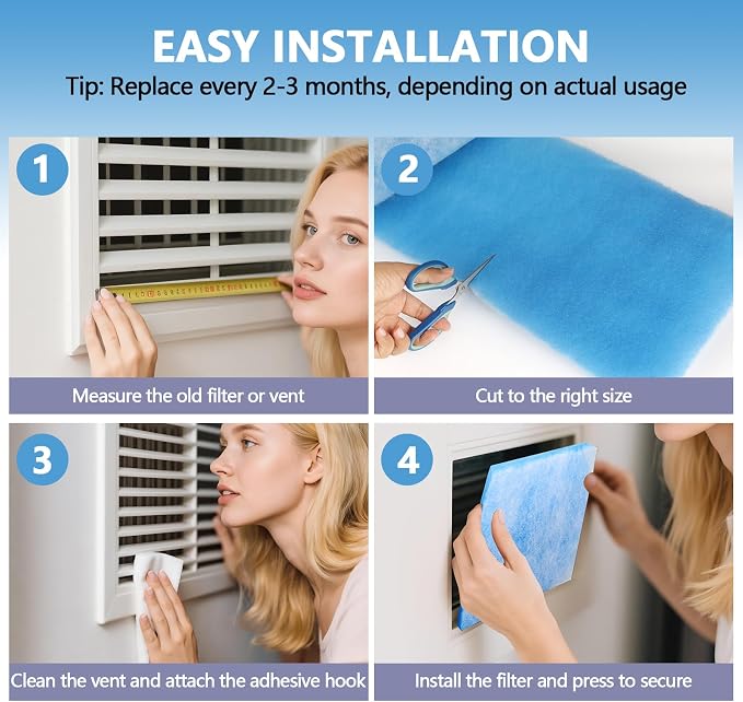 12" x 100" Air Vent Filters, - Image 4