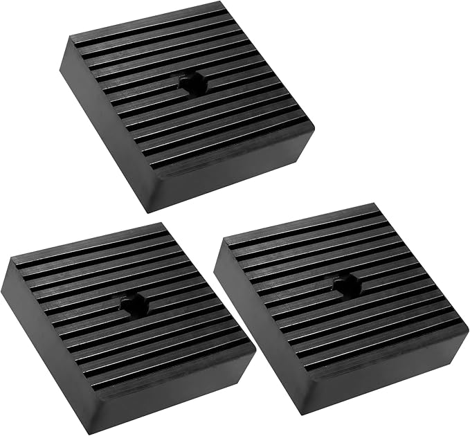 Solid Shock Rubber Pads, Heavy Duty Square Rubber Block by FreeCat