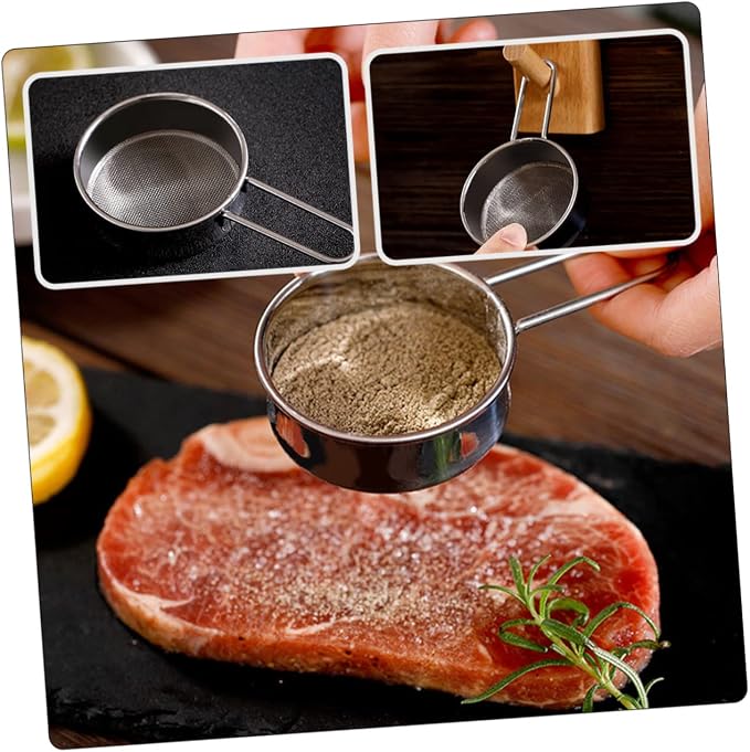 2pcs Stainless Steel Powdered Sugar Sieve Flour Sieve Sugar Sifter Baking - Image 5