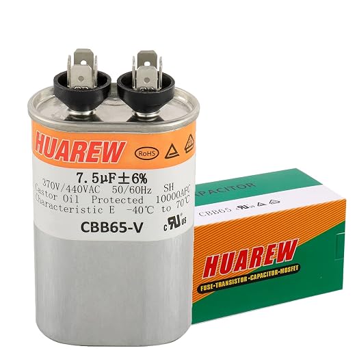 7.5 uF MFD ±6% 370/440 VAC CBB65 Oval Run Start Capacitor - Image 4
