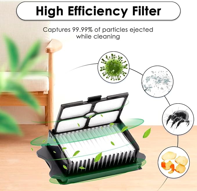 Replacement Brush Roller and HEPA Vacuum Filter Kit Compatible - Image 3