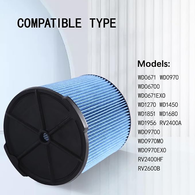 VF5000 Filter Compatible for Shop Vac 6-20 Gallon Wet Dry Vacuum Cleaner - Image 4