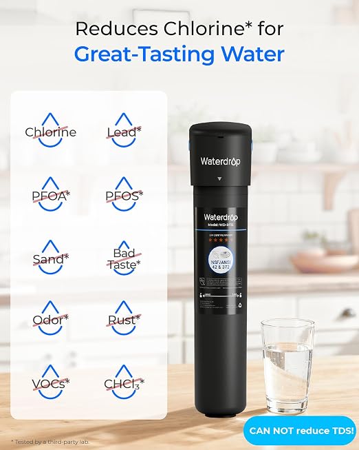 Waterdrop 15UA Under Sink Water Filter System, 2 Years, Bad Taste & Odor - Image 3