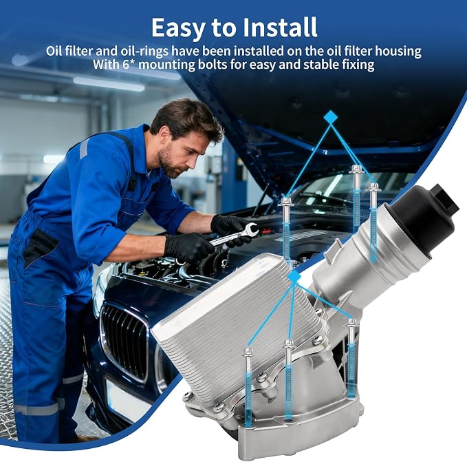 11428583895 Aluminium Engine Oil Filter Housing Assembly - Image 6