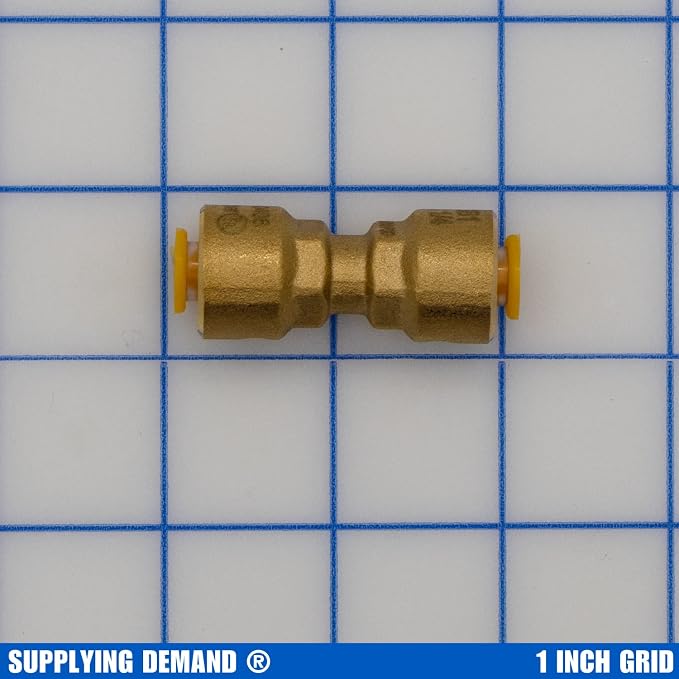Supplying Demand SB1 1/4 Inch Quick Connect HVAC Brass Coupler Fitting - Image 2