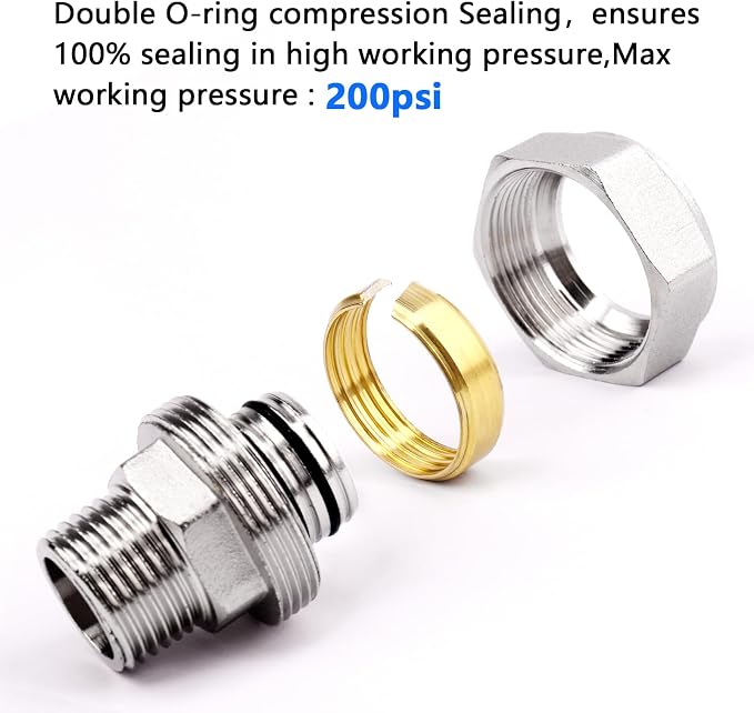 Air Line Fittings For Garage Shop Compressed Air Line Kit System, 3/4"Piping x - Image 3
