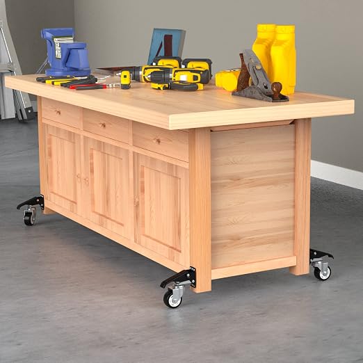 SOLEJAZZ Workbench Casters Wheels 880Lbs Retractable Casters Set of 4 Heavy - Image 6