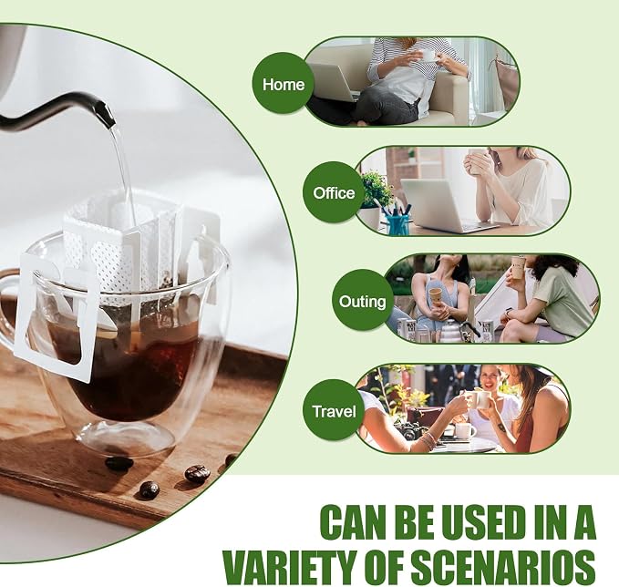 CARGEN 100Pcs Portable Coffee Filter Paper Bag - Image 2