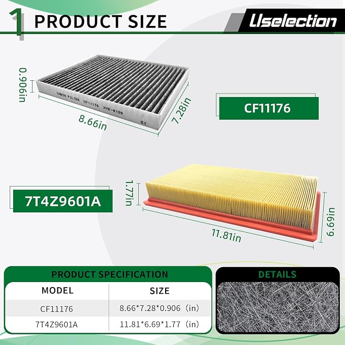 Cabin Engine Air Filter W/Activated Carbon Kit - Image 2