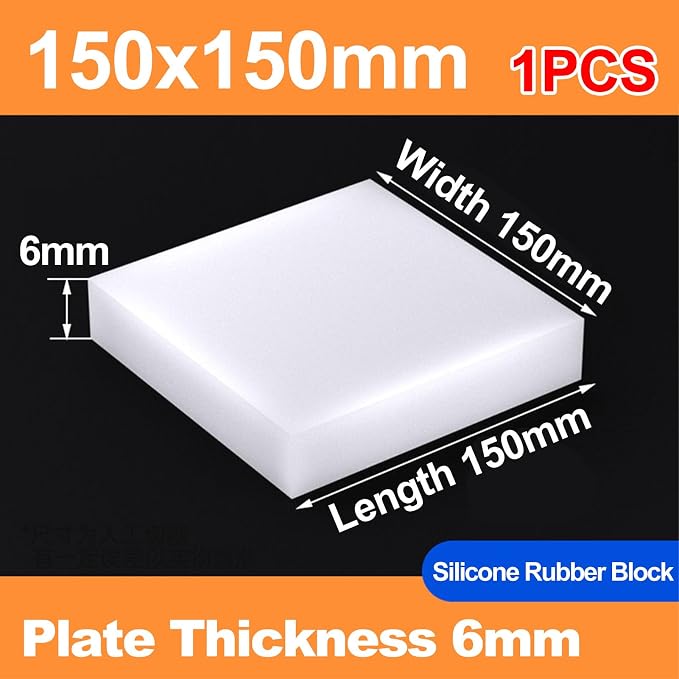 White Silicone Solid Pad 1Pieces Anti-Slip Flat Sealing Mats Block Size Length - Image 2