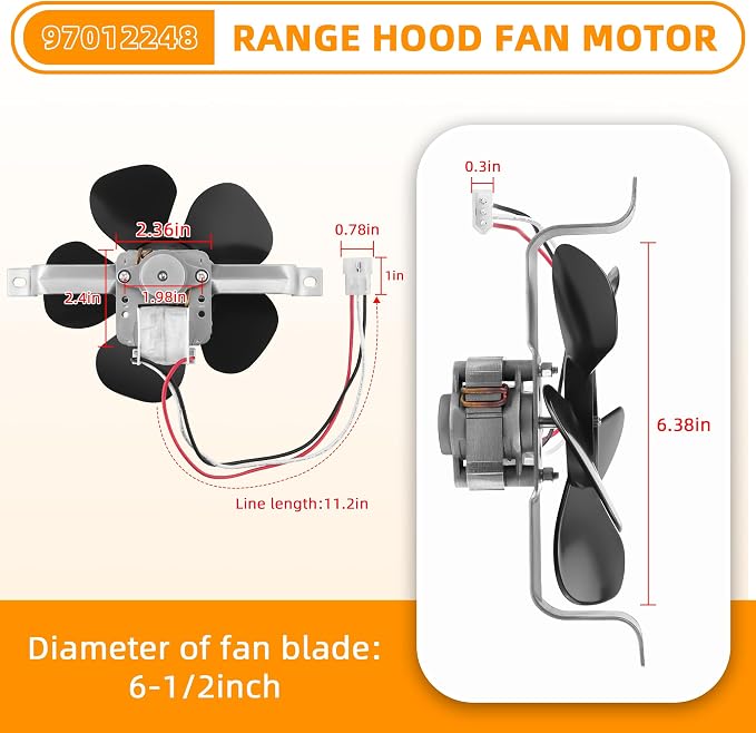 AMI PARTS 97012248 Range Hood Fan Motor Fit - Image 2