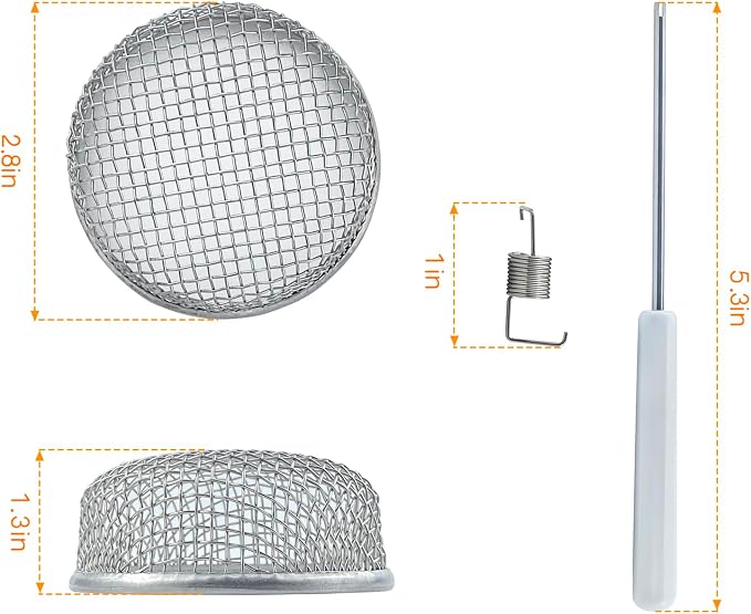 2 Pack RV Flying Insect Screen Furnace Vent Cover Bug Screens, 2.8 x 1.3 Inch - Image 2