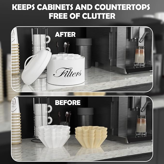 Coffee Filter Holder, Round CoffeeFilter Container - Image 9