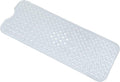 Anti-Slip Bathtub Shower mat, 39.3×15.7 inch（Approximately 100 × 40cm） Soft Oversized Machine Washable Non-Slip Bathtub mat with Drainage Holes, Bathroom Floor Suction Cup.（1-Clear White）