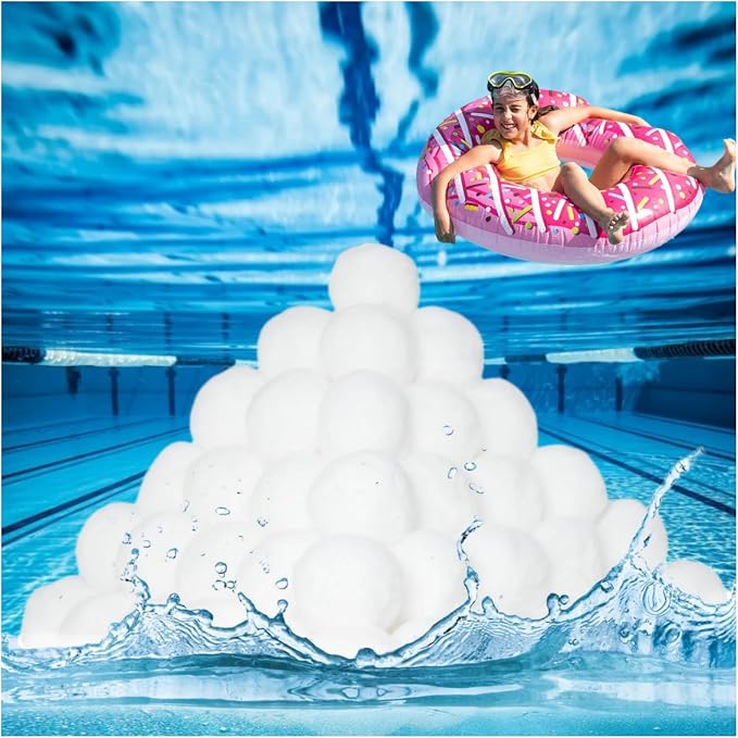 1.54 lbs Pool Filter Ball, for Swimming Pool Sand Filter, Lightweight Reusable by Makeforu