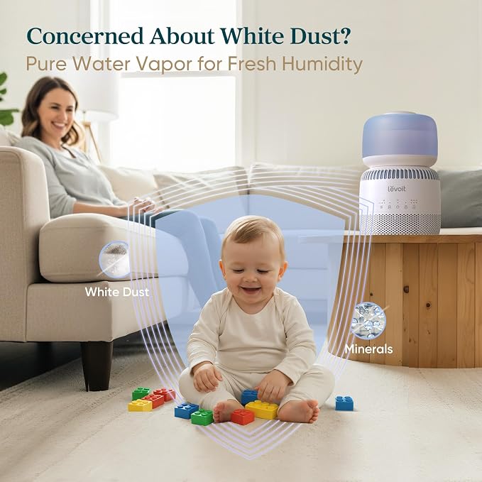 Levoit Evaporative Humidifiers for Bedroom Baby, Dual Air and Water Filters | - Image 3