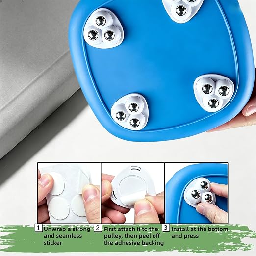 4 Pcs Self Adhesive Caster Wheels 360° Swivel Mini Universal Casters - Image 5