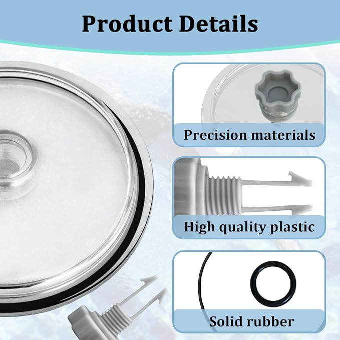 Pool Leaf Trap Cover Lid with O-Ring and Valve Kit - Image 4