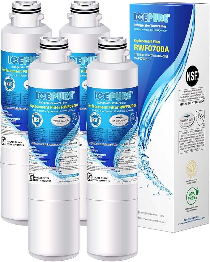 ICEPURE DA2900020B Refrigerator Water Filter Replacement by ICEPURE