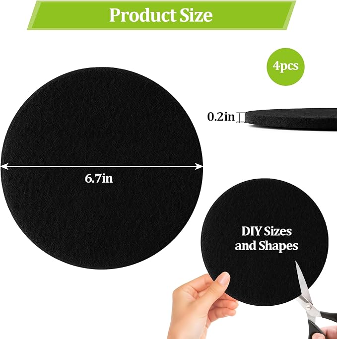 Charcoal Filters for Kitchen Compost Bin, 4 Pack Compost Filters for Countertop - Image 4