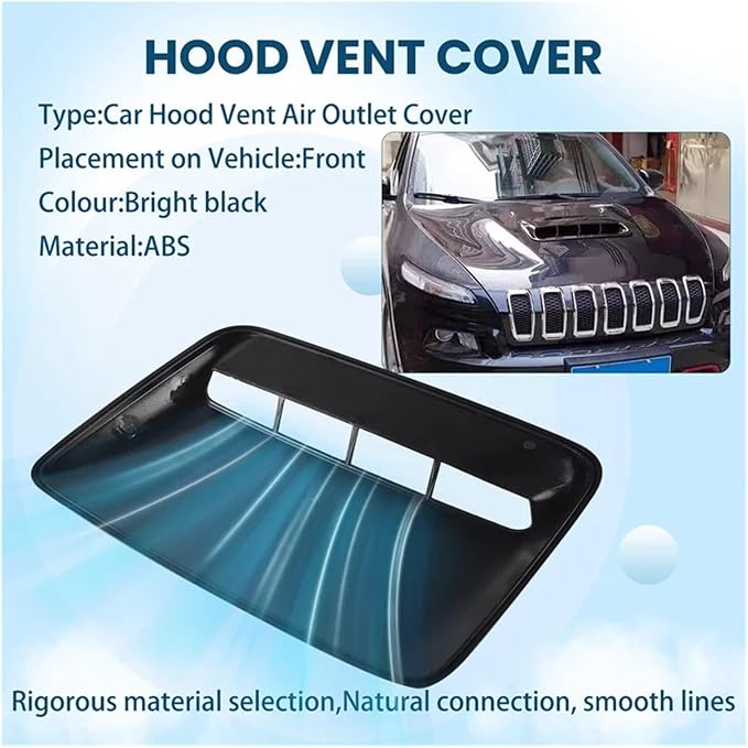 Car Universal Hood Vent Air Outlet Cover Compatible - Image 4