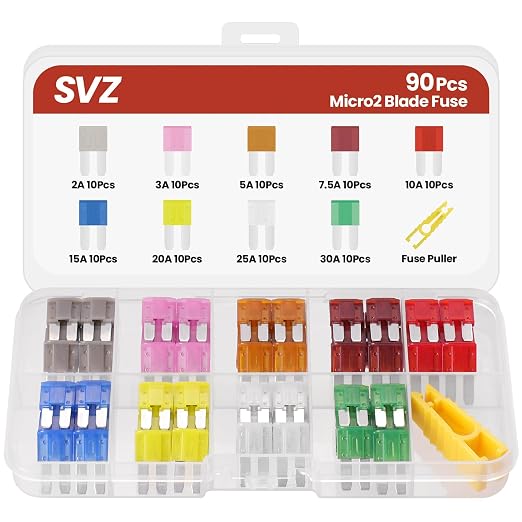 90Pcs Micro2 Automotive Fuse Kit, Blade Fuses Assortment kit by Unknown