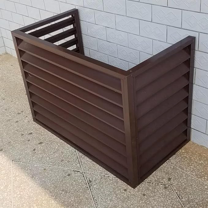Multifunctional Aluminum Shutter Privacy Fence, Mini Split Cover by Unknown