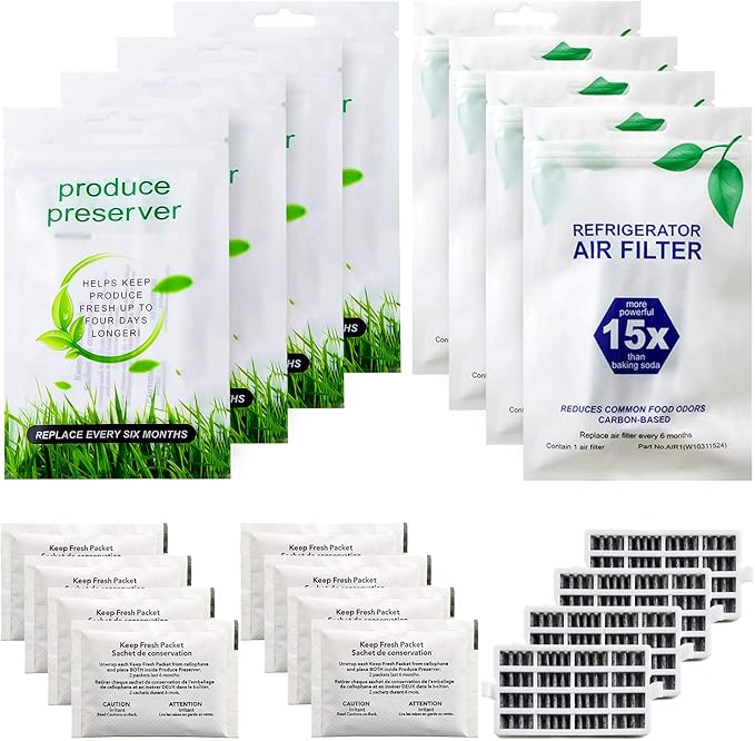 Funmit W10311524 Air Filter & W10346771A Freshflow Produce Preserver Replacement by Funmit