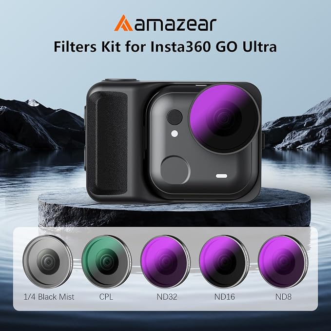 AMAZEAR Filters Set for Insta360 GO Ultra, Insta 360 Pro Accessories Neutral - Image 2