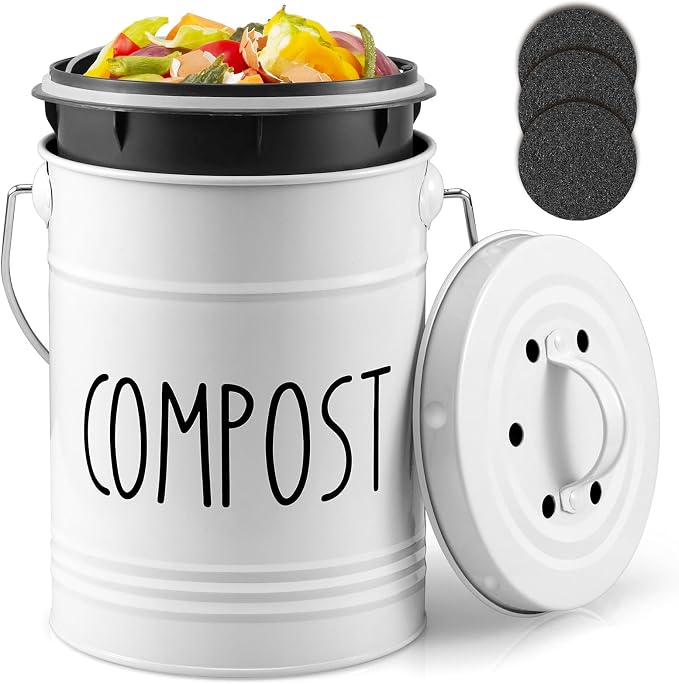 Kitchen Compost Bin, 1 Gallon Countertop Compost Bin by Unknown