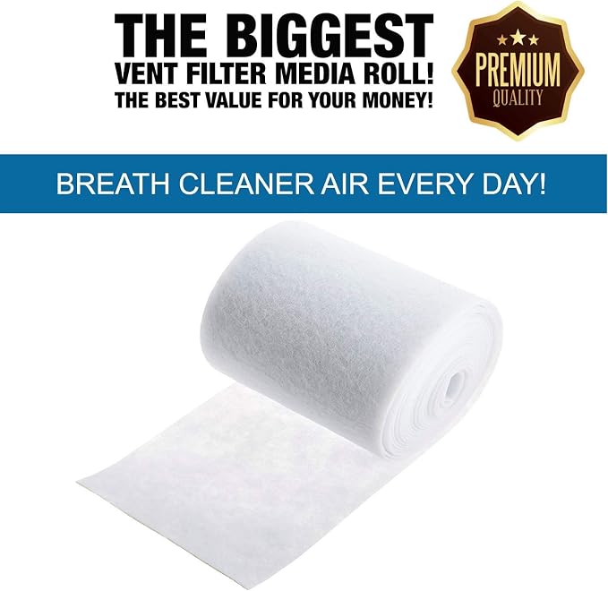 NORTHWEST ENTERPRISES Vent Filters Media Roll, 25ft x 12in x 1/8in Cut to Fit - Image 4