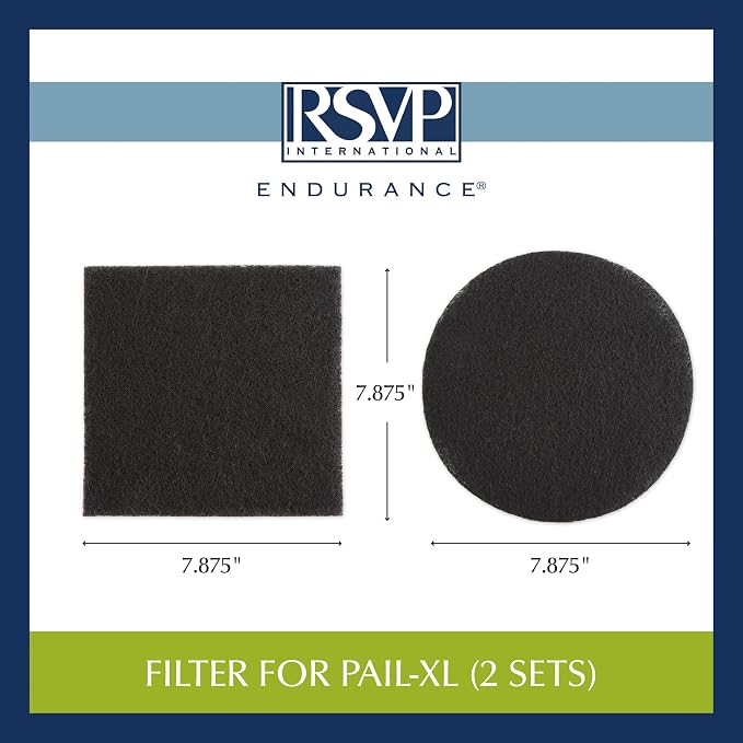 RSVP International Charcoal Compost Bin Filter 2-Piece Set Helps Keep Kitchen - Image 7