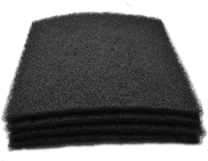 Black Coarse Filter Media, 1.25" Thick, 4 Pack, Ponds or Water Gardens by TheFilterPro