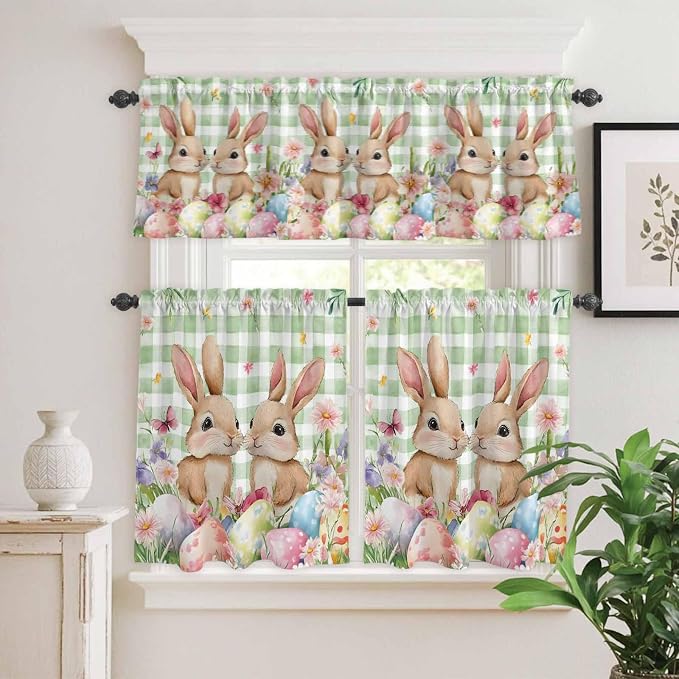 Easter Kitchen Curtains Set 3 Piece - Image 9