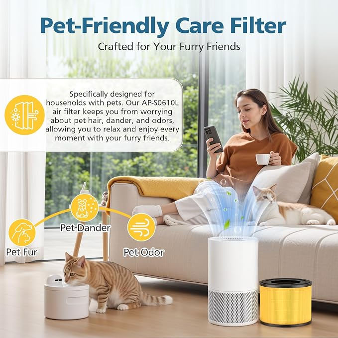 2 Pack AP-S0610L Pet Care Replacement Filter, Compatible - Image 7