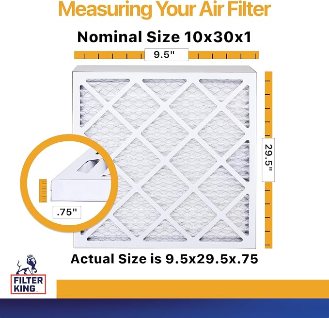 Filter King 10x30x1 Air Filter | 4-PACK | MERV 13 HVAC Pleated A/C Furnace - Image 2