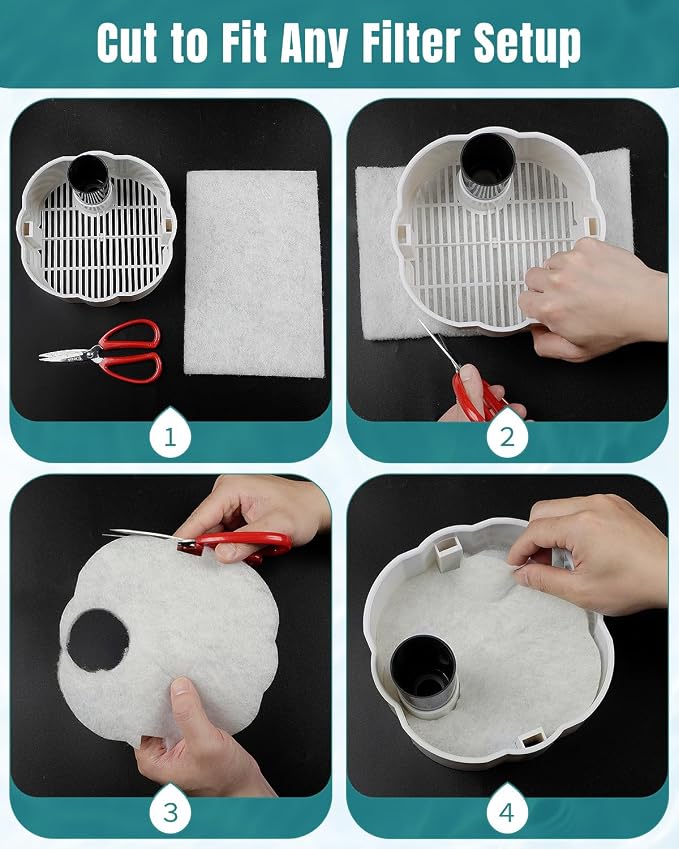 Pawfly 79 x 12 Inch White Cuttable Aquarium Filter Pad, 2 Inch Thick High - Image 6