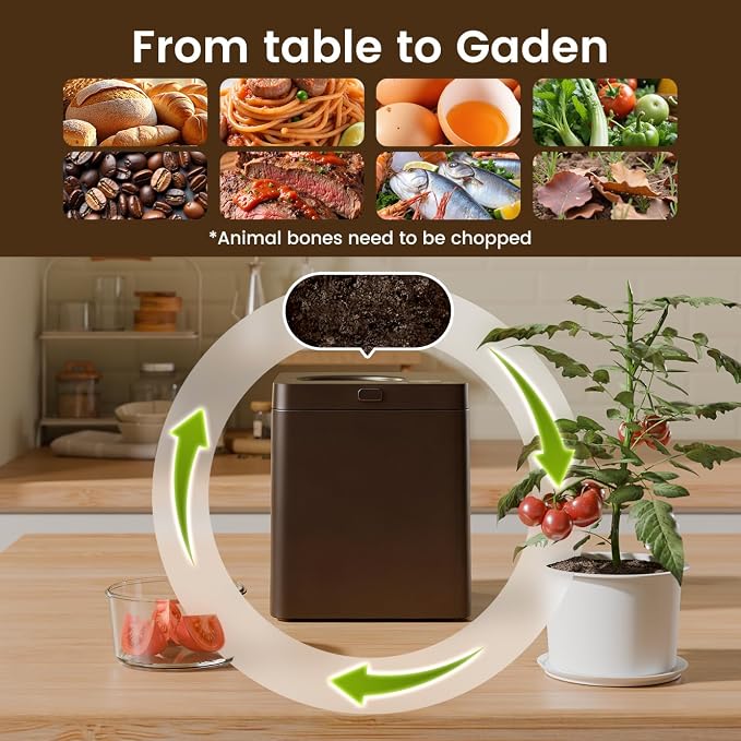 TOPZEE Electric Composter:3L Kitchen Compost Bin Countertop Indoor Odorless - Image 7