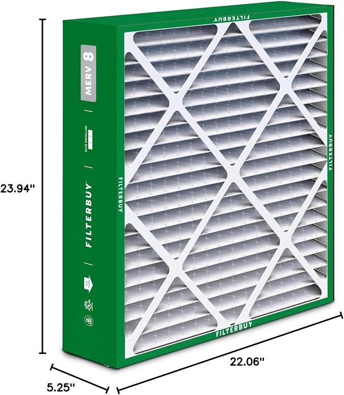 Filterbuy 22x24x5 Air Filter MERV 8 Essential Dust & Allergy Defense, - Image 10