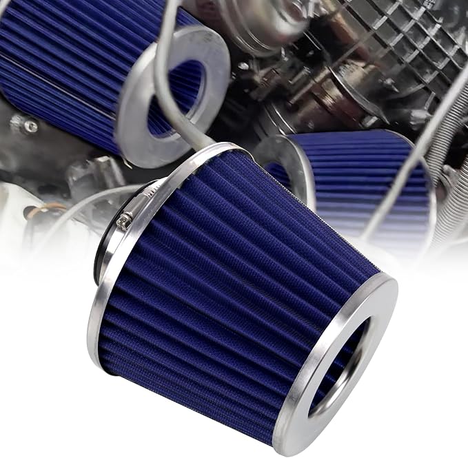 RYANSTAR RACING 63mm 2.5" High Flow Round Tapered Cone Cool Air Filter Cleaner by RYANSTARRACING