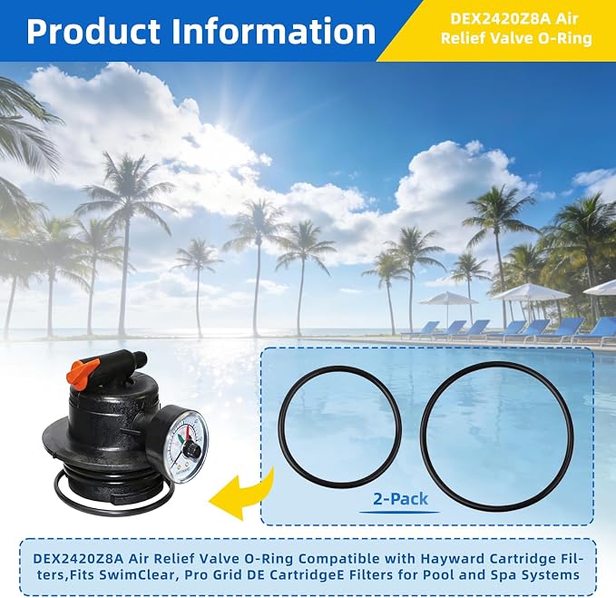 DEX2420Z8A Air Release Valve O-Ring Kit Compatible - Image 2