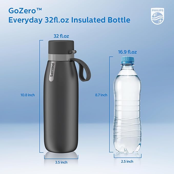 PHILIPS Water Bottle with Filter, Filter Water Bottle Stainless Steel with - Image 7