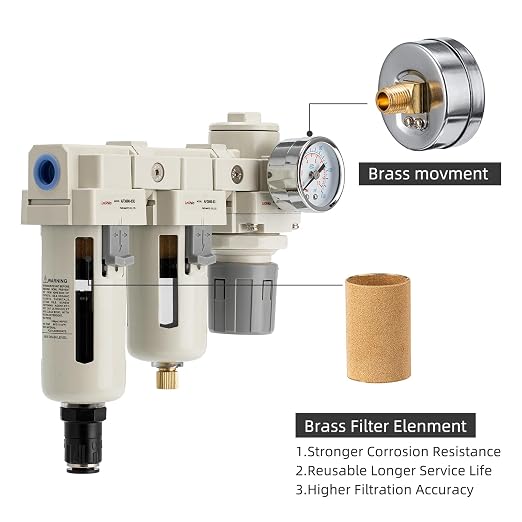 Air Filter Dryer 3/8 NPT Auto Drain+Semi-Auto Drain-Double Air Filters - Image 4