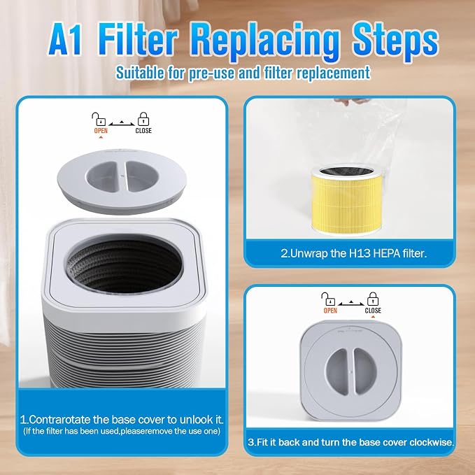 A1 A1W Air Purifier Filter Replacement Fit - Image 3