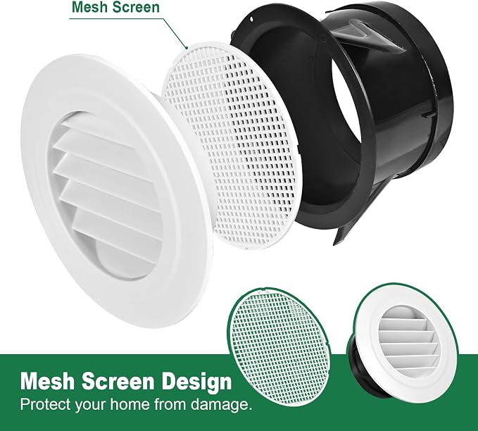 Soffit Vents 6 Inch, Round Exhaust Air Vent Cover - Image 3