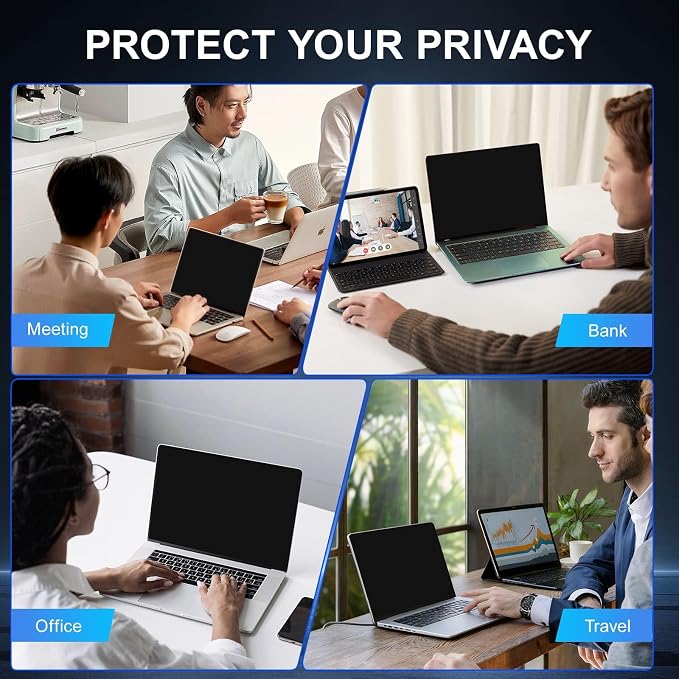 2Pack Magnetic 14 Inch Laptop Privacy Screen 16:9 Aspect Ratio, Removable - Image 7